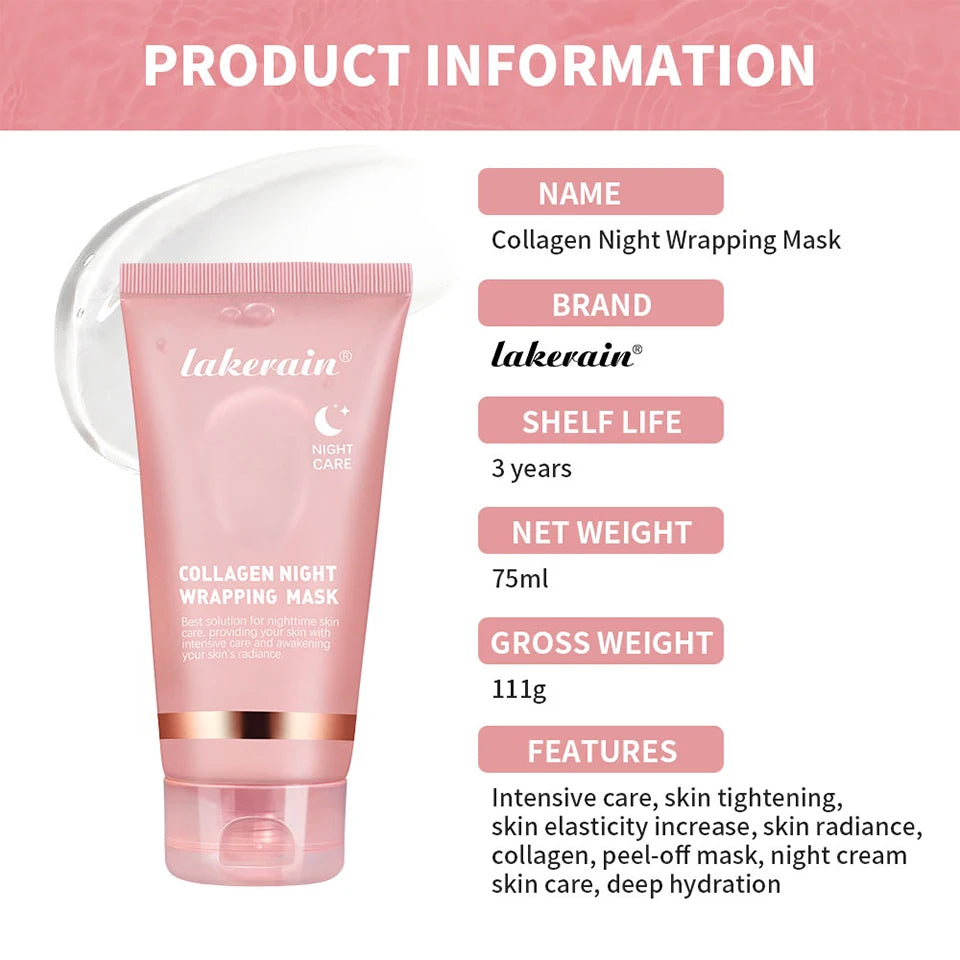 #1 Korean  Collagen Night Wrapping Mask